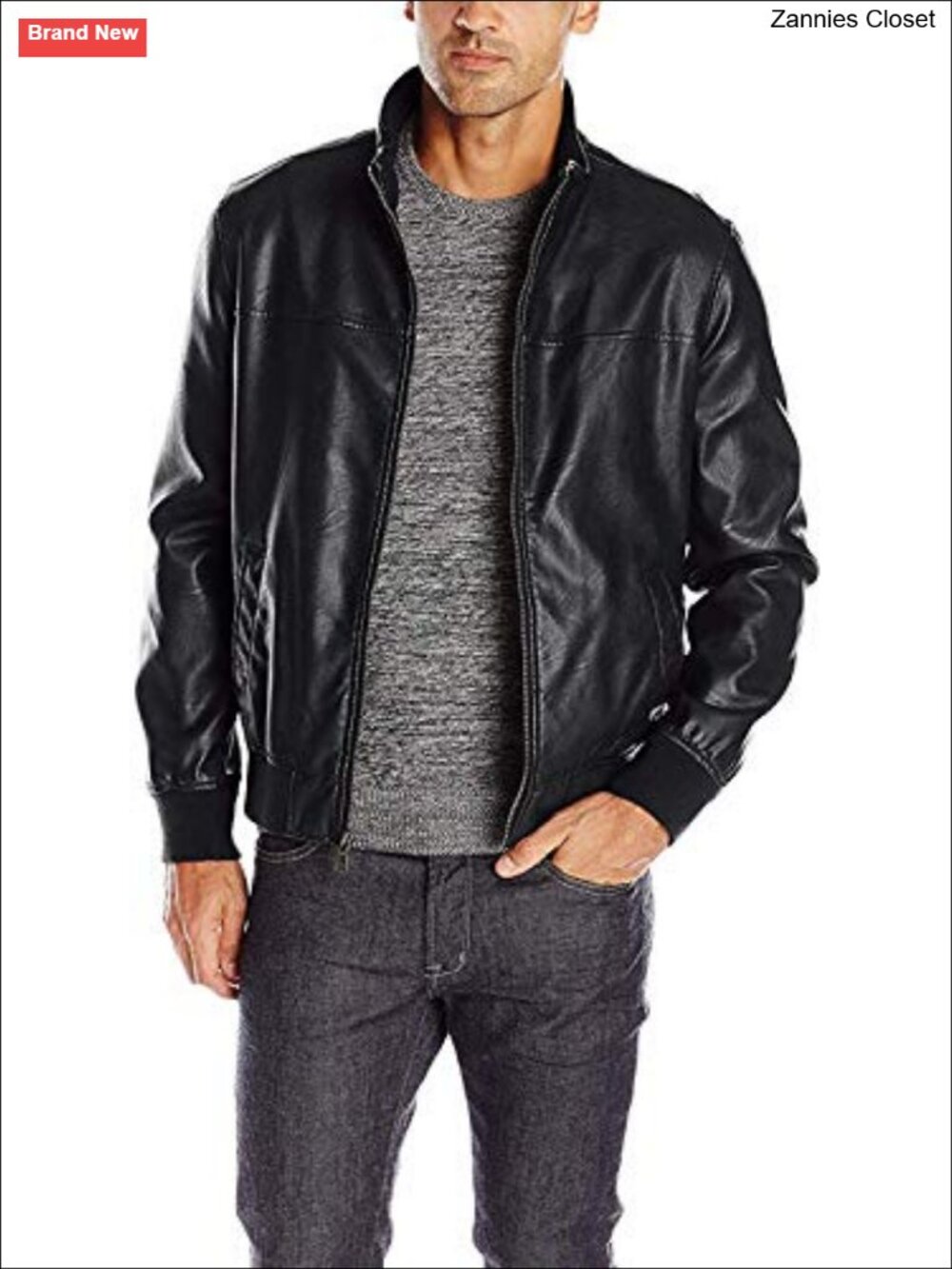 Smooth Lamb Touch Faux Leather Unfilled Bomber Windbreaker Jacket